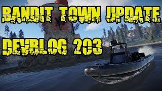 Rust Devblog 203 Bandit town Update - Город бандитов, композитный лук и новые лодки | Cheper