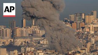 Video captures Israeli airstrikes hitting Beirut, Lebanon