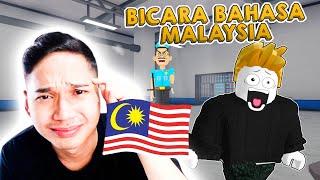 AKU HARUS BICARA BAHASA MALAYSIA [PRANK] Roblox Team Prison Run! (TEAMWORK OBBY)