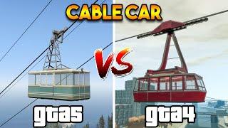 GTA 5 VS GTA 4 CABLE CAR (WHO DID IT BETTER?)