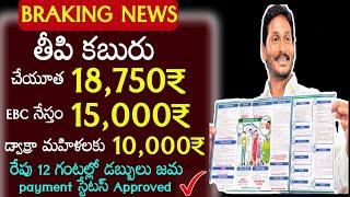 జగన్: మహిళలకు ఈరోజు YSR చేయూత+Ebc నేస్తం 18,750 //12 గంటలకు డబ్బులు జమ//@YSR+Ebc nestham