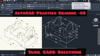 AutoCAD 3D Model Tutorial_03 | Tamil | 2023 |