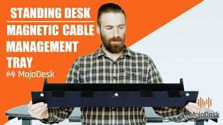 Magnetic Cable Management Tray for Standing Desks | MojoDesk Magnetic Wire Managment System