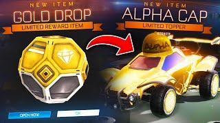 OPENING 50 GOLD DROPS ON ROCKET LEAGUE! *INSANE LUCK*