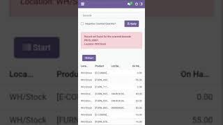 Stock Adjustment Mobile Barcode/QRCode Scanner Odoo