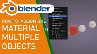 Blender how to assign one material to multiple objects at once