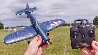 Volantex F4U V2 Corsair Warbird Series 4 Channel RTF RC Plane Flight Test Review