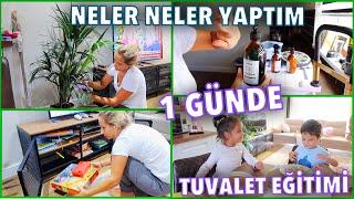 TUVALET EĞİTİMİ 1 GÜNDE BİTTİ  SESSIZ TEMİZLİK VLOG ‍ EVDE YAPTIĞIM İLK YEMEK ️