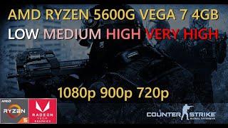 Counter-Strike: Global Offensive Tested on AMD Ryzen 5 5600G | LOW - VERY HIGH | 1080p - 900p - 720p