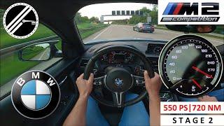 BMW M2 Competition Stage 2 | 550 PS | Top Speed Drive German Autobahn No Speed Limit POV