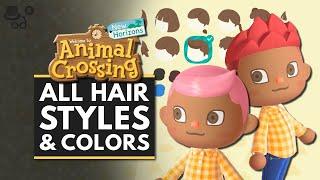 Animal Crossing New Horizons | All Hairstyles & Color Customization Options