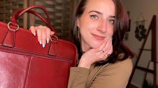 ASMR What's in my Briefcase  (tapping, scratching, whispered)