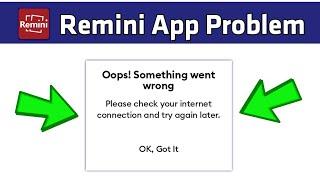 How to Fix Something Went Wrong in Remini || Remini Something went Wrong Problem || Solved ||