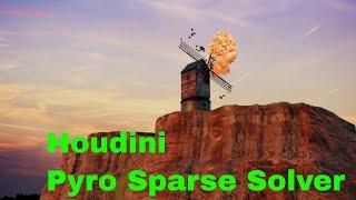 Houdini Fx Pyro sparse solver Spreading fire