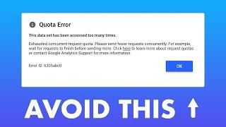 3 Ways To Avoid GA4 Quota Limit Errors In Looker Studio