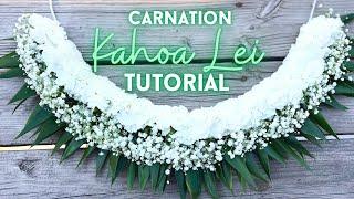 How to Make a Tongan Kahoa Lei with Carnations and Baby's Breath!