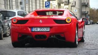 FERRARI 458 SPIDER REV, LAUNCH CONTROL, ACCELERATION AND DRIFT WITH SPORT EXHAUST PIPES IN WARSAW