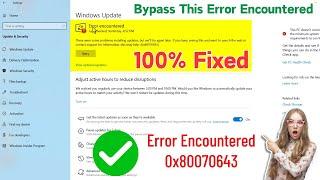 Fix Windows Update Error 0x80070643 (KB5034441) Windows 10 | Error Encountered Windows Update Error