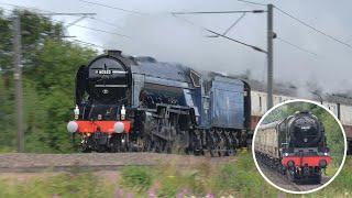 60532 Blue Peter rededicated on the ECML, and 46100 Royal Scot up Saunderton bank - 13.07.24