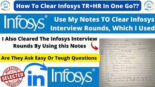 Crack Infosys Interview In First Attempt | I Already Did By Using My Notes | Selection Pakka Hogga