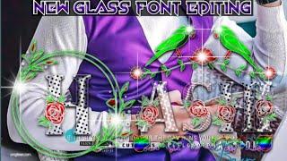 glass font editing | How to make multicolor glow glass font | New glowing glass font exiting