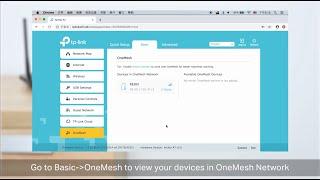 How to build OneMesh network with a new range extender via web browser