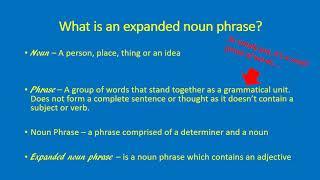 02.04.20 Year 6 Grammar Expanded Noun Phrases