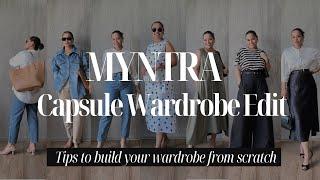 How to build a capsule wardrobe from scratch. Myntra Basics Haul #outfitideas #capsulewardrobe