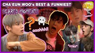 Cha Eun Woo's best & funniest SCARED moments of all time!  *prepare your ears*