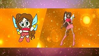 Fanmade magic winx tranformation chibi vs winx style comparison