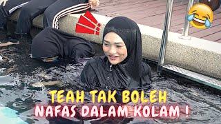 TEAH TAK BOLEH NAFAS DALAM KOLAM ! - LAWAN TAHAN NAFAS