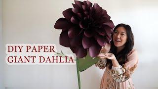 DIY Giant Paper Flower Dahlia Ball  How to Step By Step Crafts