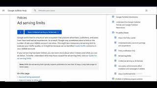 The reasons why Admob place account on ads limit