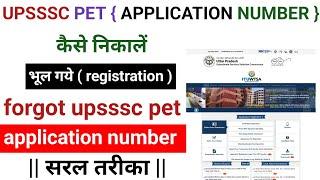 uppsc pet ka registration number kaise nikale | forget uppsc pet registration number | uppsc pet