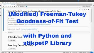 Python - (Modified) Freeman Tukey Goodness-of-Fit Test with stikpetP