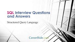 SQL interview questions and answers for freshers