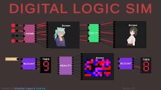 Digital Logic Sim 2 using the Screens !