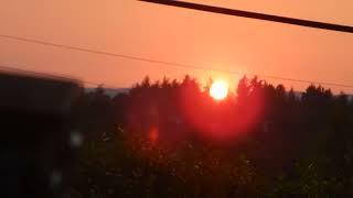 Smokey Sky Sunset Timelapse Over Saanich