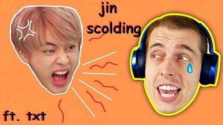  Comedian Reacts to jin scolding his members ft. txt for 432 seconds straight! 