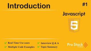 JavaScript   Introduction | Pro Stack Academy By Narasimha Reddy