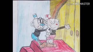 CUPHEAD CARTOON RAP BATTLE(Working Progress Hand Drawn)