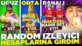 UCUZ ORTA PAHALI RANDOM İZLEYİCİ HESABI ( İSİME ÖZEL NADİR SET ÇIKTI  ) - PUBG Mobile