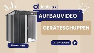 Aufbauvideo - Gardebruk® Geräteschuppen aus Metall 181x162x86cm