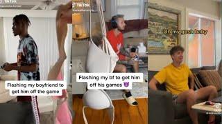 Flashing My B**bs To My Bf To Get His Reaction Tiktok Compilation 