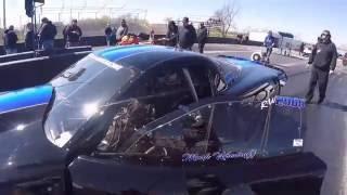 Mark Woodruff making a hit in his Radial Vs. World Corvette