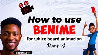 How to use Benime app for white Board animation part 4