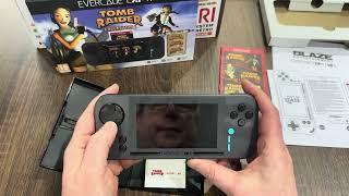 Evercade EXP-R  Tomb raider handheld console bundle, unboxing and review.