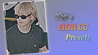 TOP 5 SHARPEN HDR CC PRESETS  ALIGHT MOTION 4K || TOP 5 CC PRESETS PACK