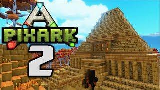EXPLORING A PYRAMID!  - Let's Play PixARK Gameplay Part 2 (Ark Survival Evolved Meets Minecraft)