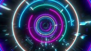 4K Abstract Cyberpunk Digital Sci Fi Data Tunnel Background 60p | Free Vj Loop | Neon light Tunnel